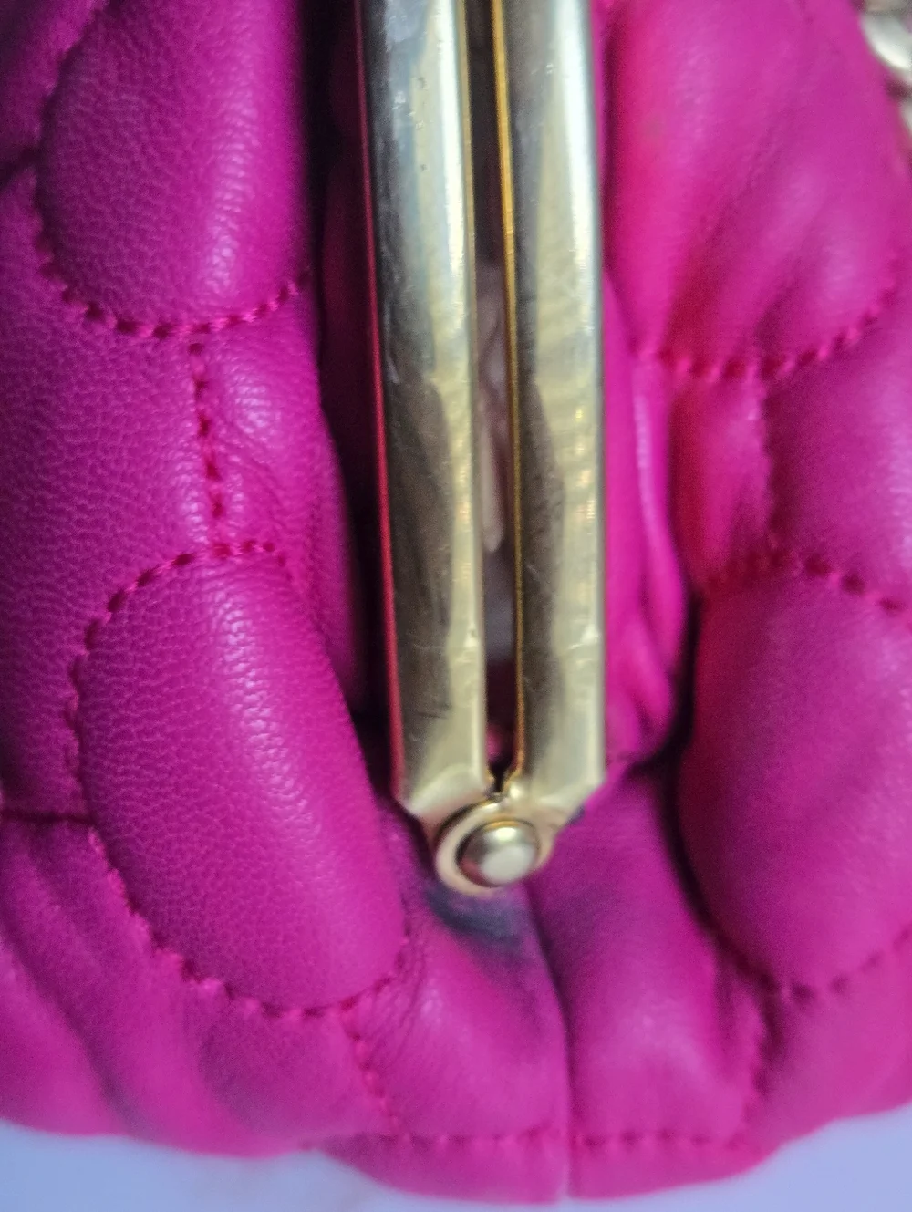 Rare Vintage Moschino Kisslock Pink Quilted Leather Shoulder Bag & Backpack
